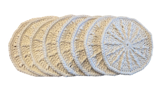 Set of round crochet resuseable makeup remover pads or scrubbiesXL