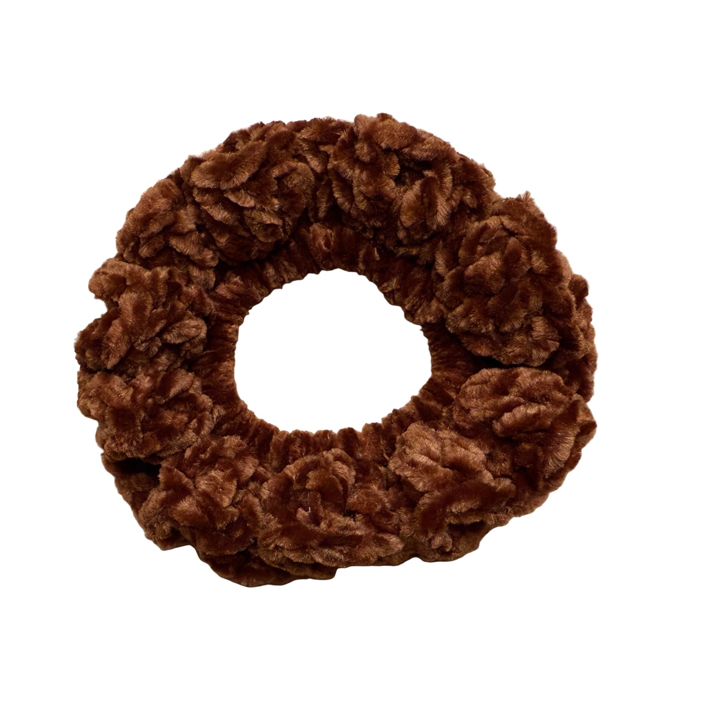 Rusty scrunchie on a white background